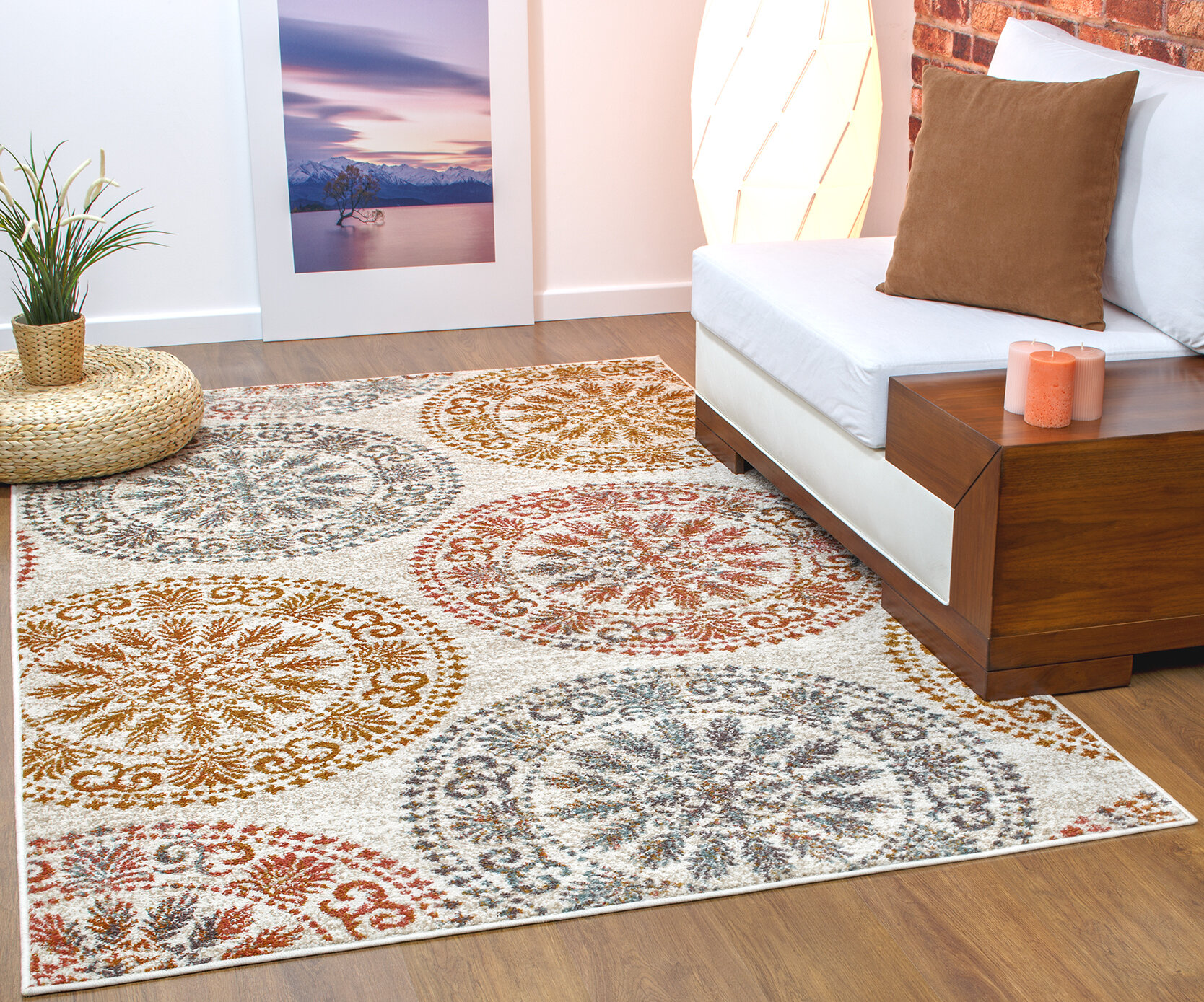 Wrought Studio Shelva Rose/Cream Area Rug & Reviews