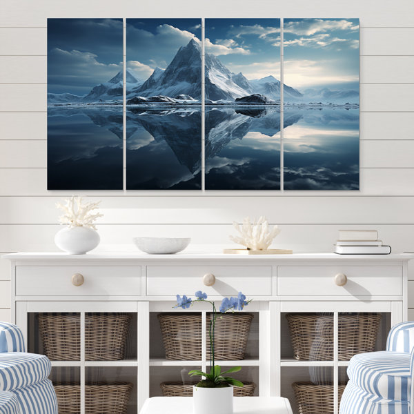 DesignArt Teal Iceberg Frozen Symphony - Landscapes Metal Wall Decor ...
