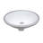  Whitehaus oval undermount basin with overflow and rear center drain location