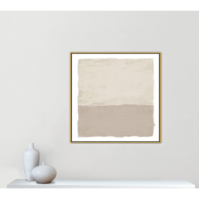 «Silent Sands II» par Natalie Carpentieri, H 41,5 po x l 41,5 po, Doré