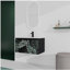 Meuble-lavabo mural flottant 30 po avec lavabo en céramique et porte d'armoire à fermeture en douceur