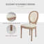 Ensemble de 2 chaises de salle à manger de style campagne française avec dossiers circulaires Emilko