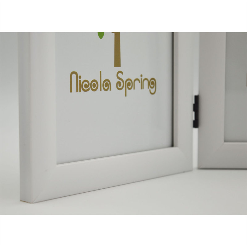 Nicola Spring - Folding 2 Photo Frames, White