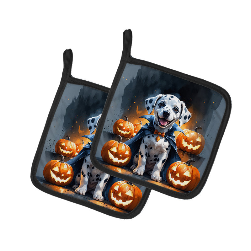 Paire de porte-casseroles Dalmatian Puppy Halloween