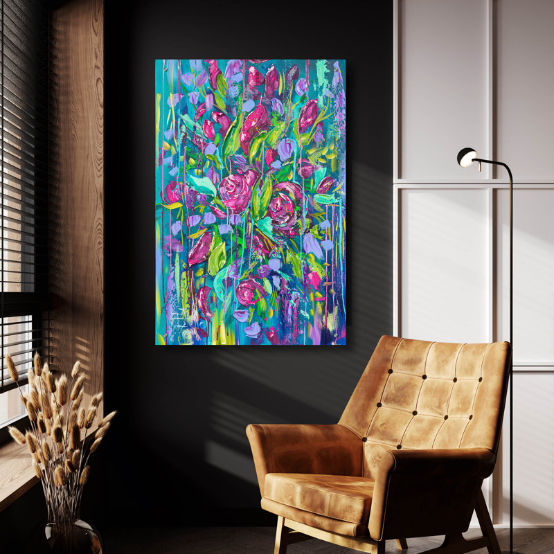 " Purple Rain " by Estelle Grengs, 36" H x 24" W x 0.2" D