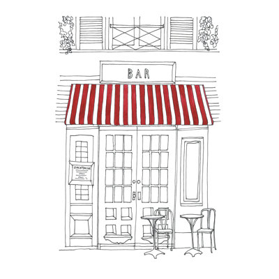 Striped Awning III - Wrapped Canvas Art Prints