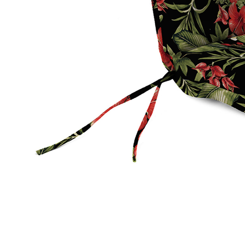 72" x 22" Outdoor Chaise Lounge Cushion with Ties and Loop, Capulet Rojo Floral