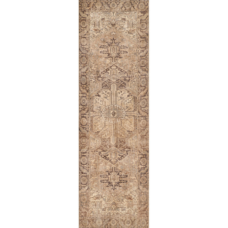 Tapis brun Bungalow Bungalow, Tapis de couloir 2 pi 3 po x 7 pi 6 po