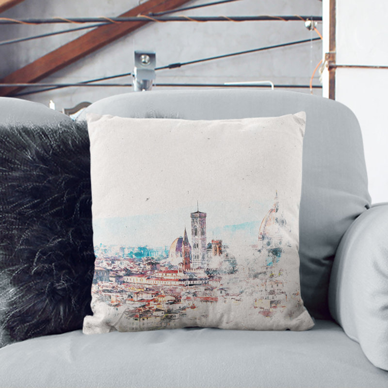 Square Throw Cushion, 55cm H x 55cm W x 20cm D