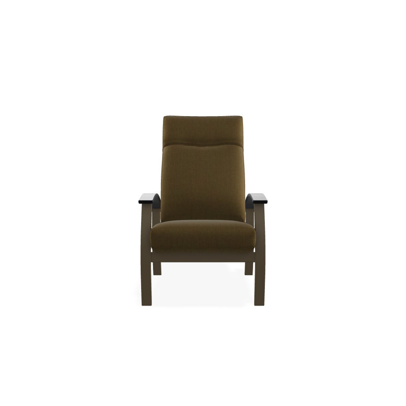 Chaise de patio inclinable avec coussins Askar, Toile Sunbrella® beige chiné, Bois de plage texturé, Noir P70