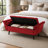 Velvet Upholstered Storage Bench-1372117919