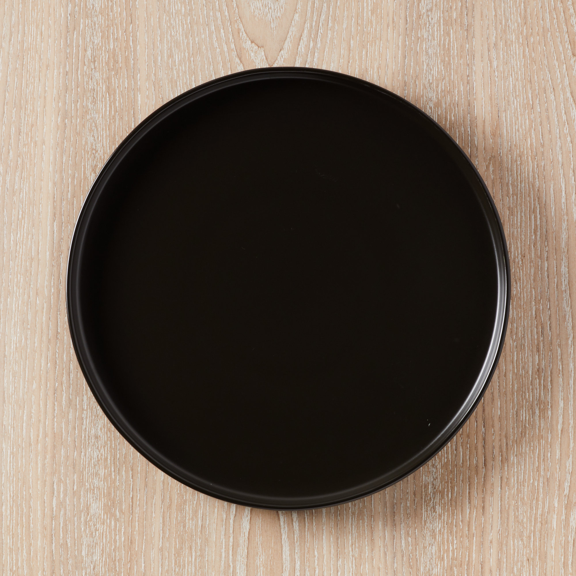 Izie Straight Lip Stoneware Dinner Plate, Black
