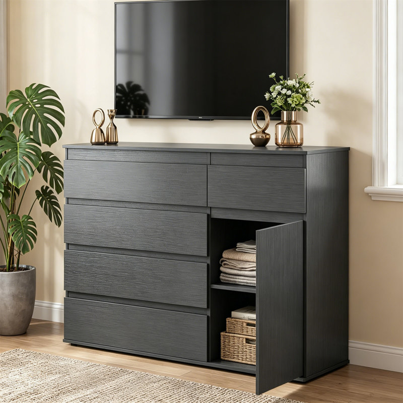 Rectangle Accent Cabinet, Black