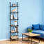 Étagère à 6 niveaux, bibliothèque murale en bois, bibliothèque étroite, étagère de présentation, support de rangement, support à plante pour salon, chambre à coucher, bureau, balcon-1030633886-1030633857