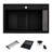 Ruvati 31-inch epiCube Granite Composite Quartz Workstation Matte Black Drop-in Topmount Kitchen Sink --94342264