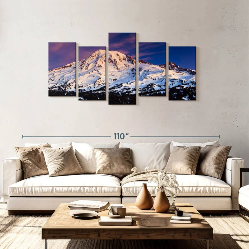Alvord Snowy Mt. Rainier, H 40 po x l 80 po