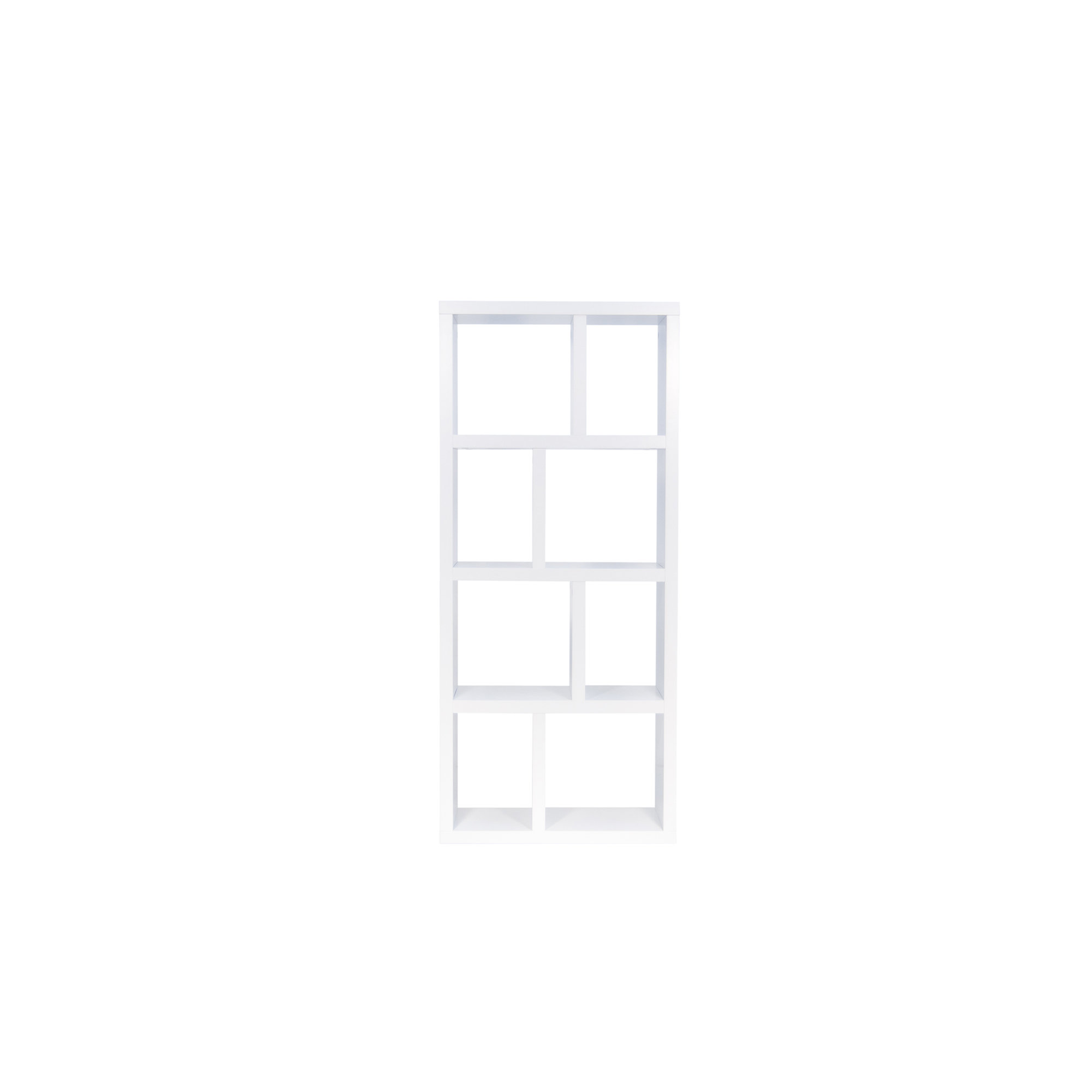 Stetson 4 Level Cube Unit Bookcase, Pure White, (4 Shelves) 63" H x 28" W x 13" D