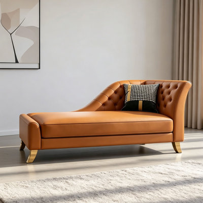 Chaise longue de loisirs en cuir de luxe