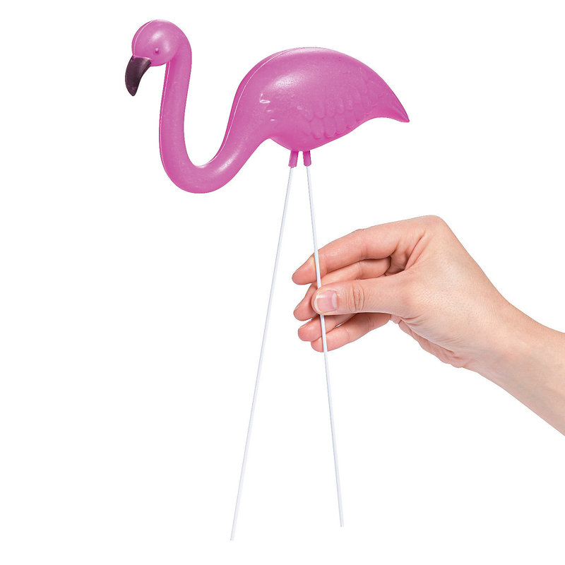 Ensemble de 2 statues de jardin Flamingo