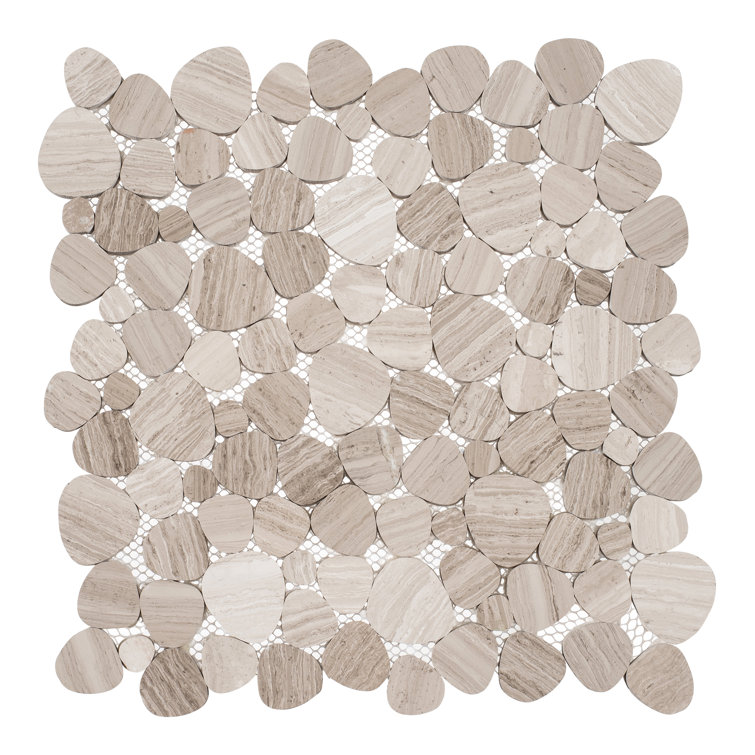 Oasis Natural Stone Pebble Mosaic Sheet