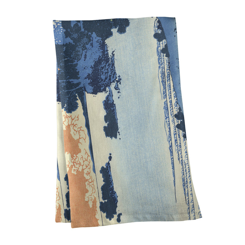 Hague Tea Towel Kitchen Towel, Poly Twill, Blue/Orange