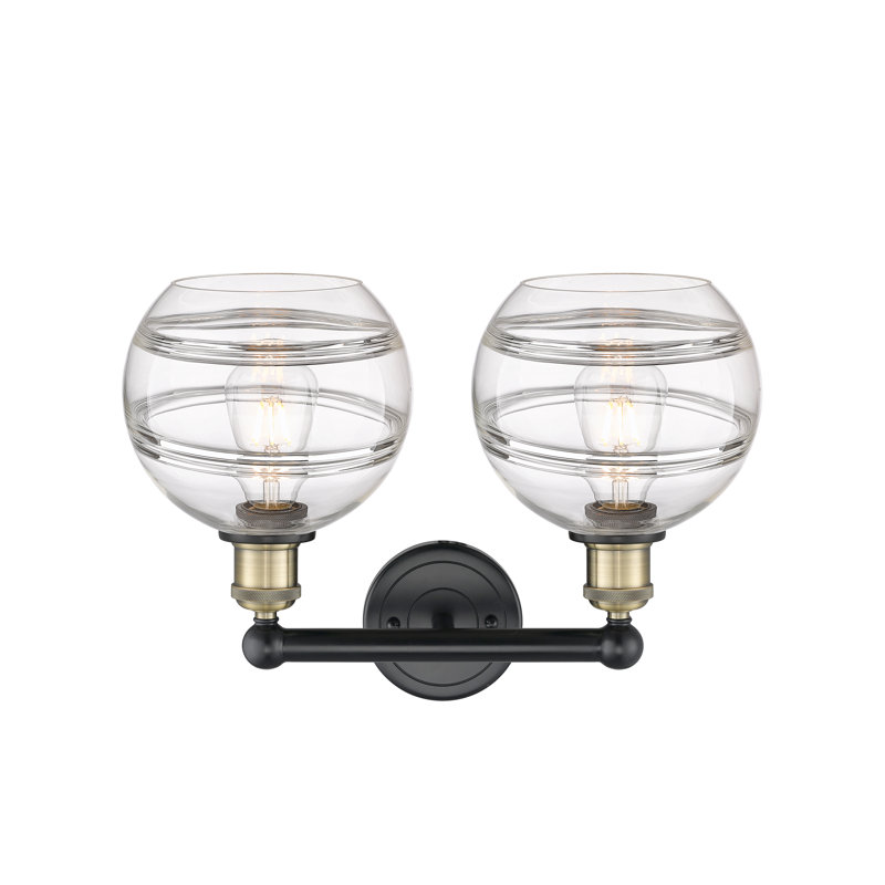 Bienes 2 - Light Dimmable Vanity Light, Black Antique Brass, Clear