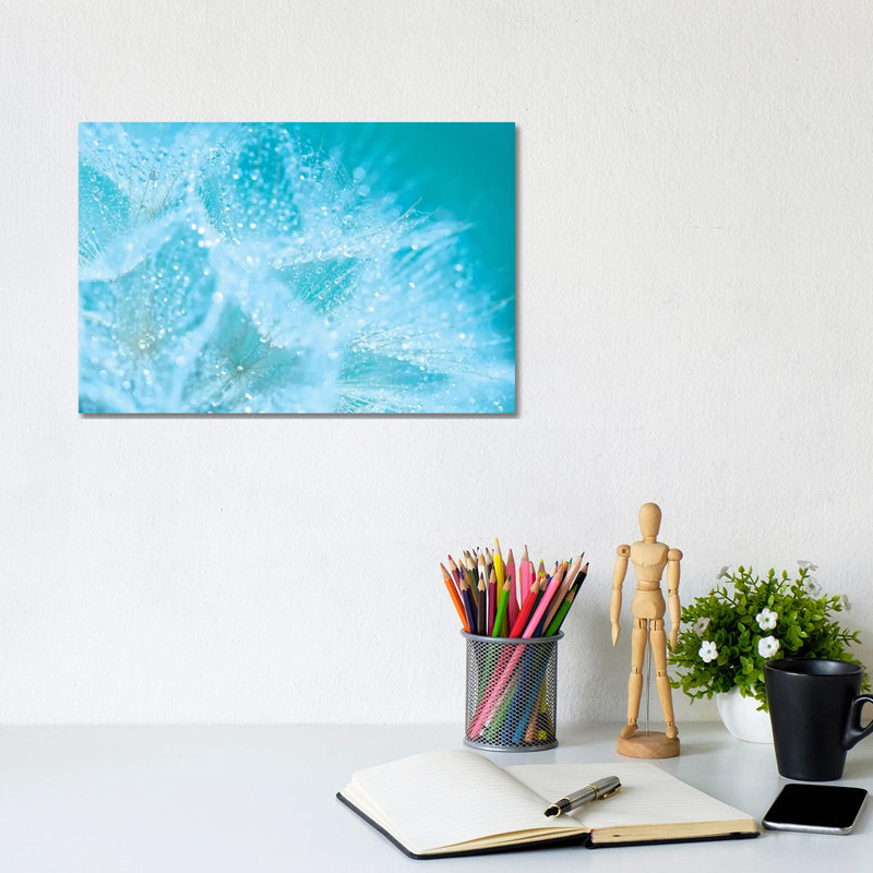 Aqua Sparkles - Wrapped Canvas Print, 20.32 cm H x 30.48 cm W