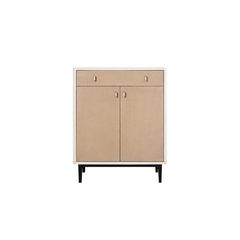Modern Bar Cabinet With Self Closing Drawer Guides And 2 Doors Solid Wood+ Cabinet, 18.75 In. Package Width, Construction