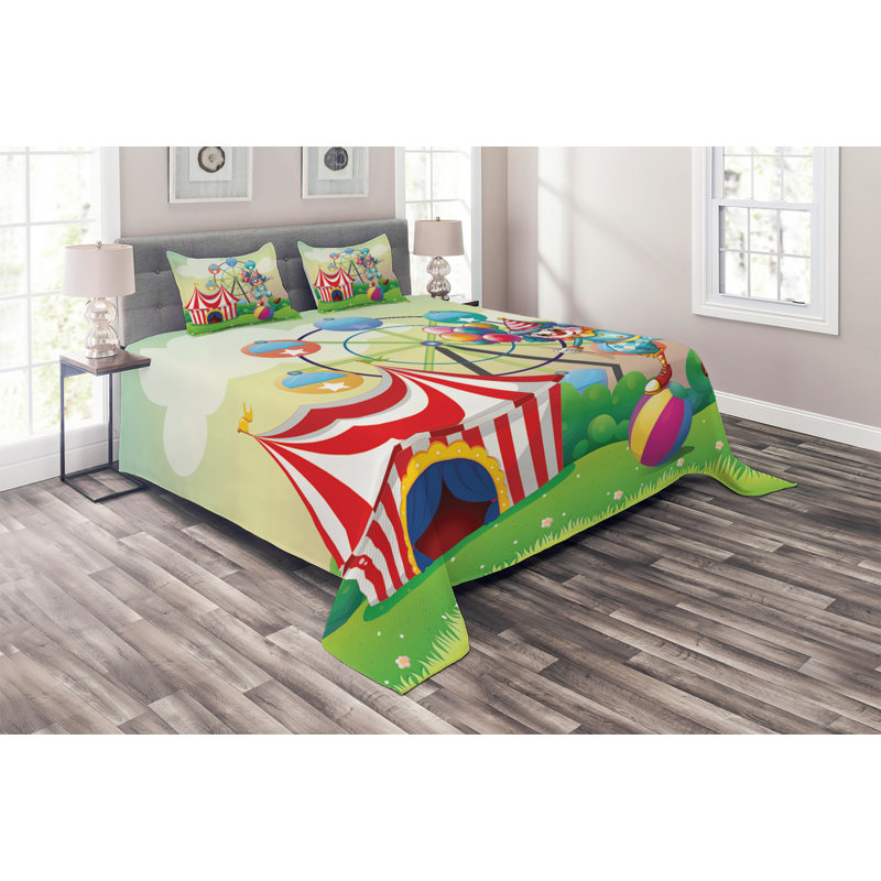 Polyester Coverlet, King Bedspread + 2 Shams