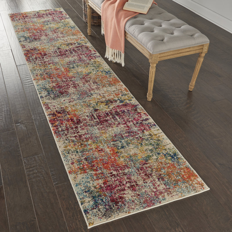 Abstract Indoor Rug, Runner 2'2" x 10'