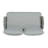 Mariano Steel Loveseat And Table, Off White+Grey-1706147145-1706147144