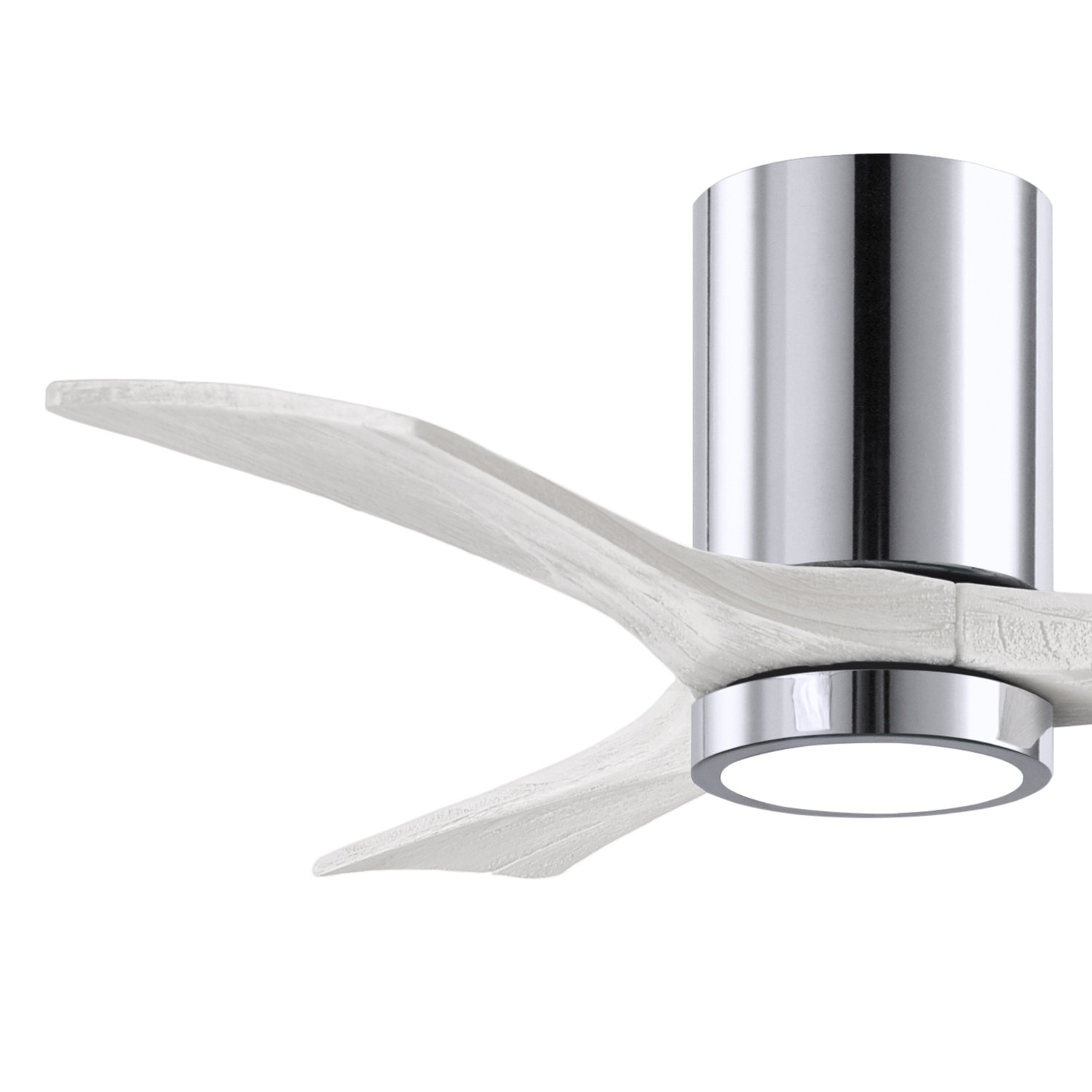 Olivier Ceiling Fan with LED Light Kit, Polished Chrome, Matte White, 42"