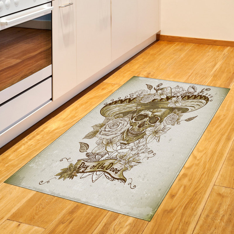 Wooden High Density Long Fiber Poly Threads Decorative Area Rug Carpet, Rectangle 2'7" x 5'