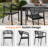 8 - Person Aluminum Outdoor Dining Set With 8-Pound Stacking Chairs And Umbrella Hole, 82.7'' In. W X 38'' In. D-1120923361