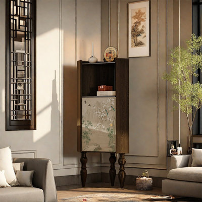 Simple Elegant Pine One Door Cabinet