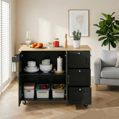 135 cm W Kitchen Island with