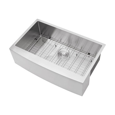 33"X21"X10"Farmhouse Apron Single Bowl Stainless Steel Kitchen Sink
