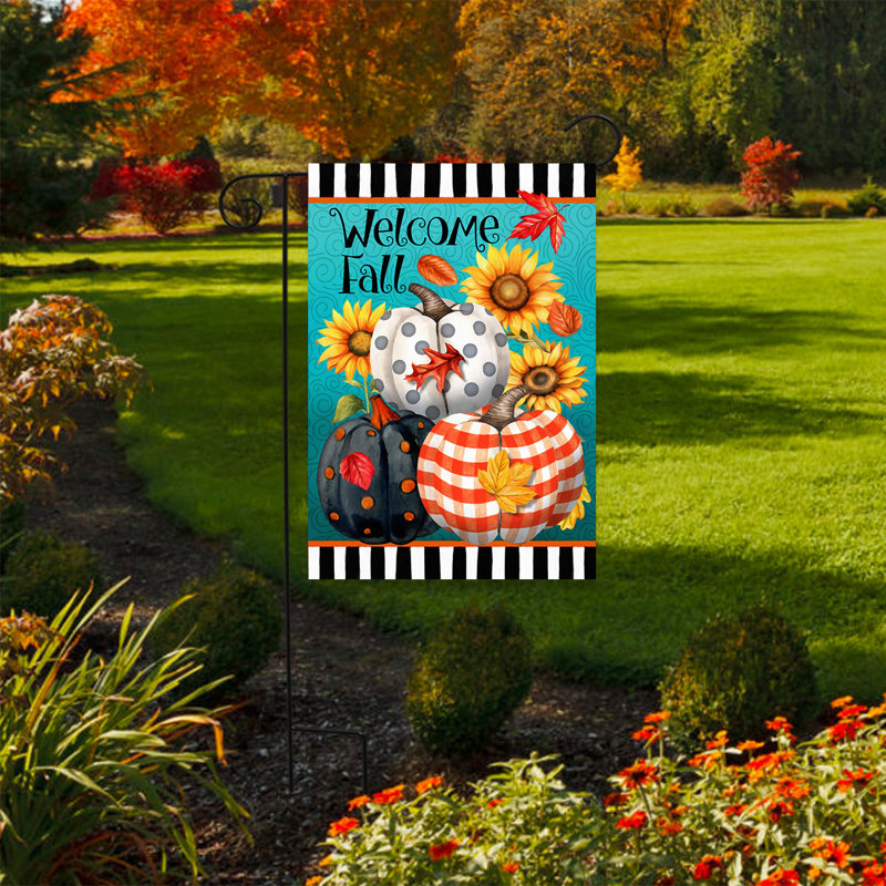Perfectly Patterned Pumpkins Garden Flag