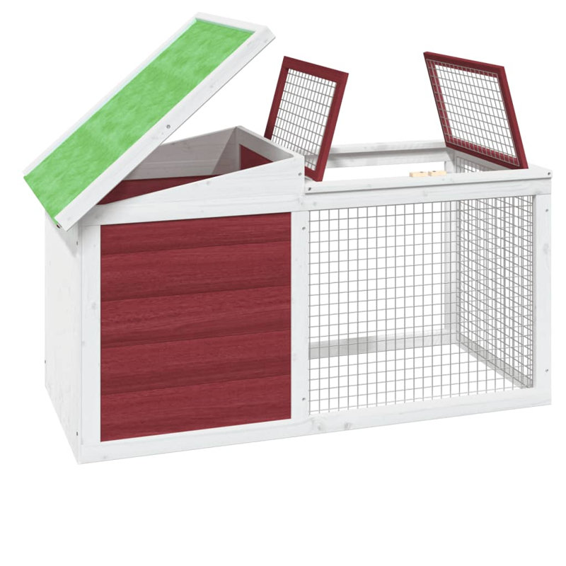 Pembroke Weather Resistant Rabbit Hutch, Mocha/White