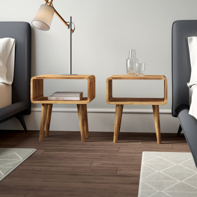 Oliveira 45cm W Solid Wood Bedside Table
