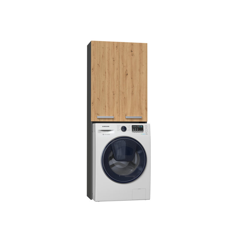 Nadina Solid Wood Laundry Room Organiser, Anthracite Artisan
