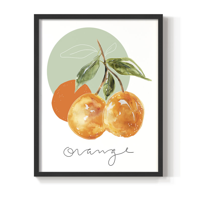 " Orange ", Black, 30" H x 24" W