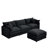 Modular Sectional Sofa, 102 Inch L Shaped Couch Set For Living Room, 3-Seater Comfy Cloud Couches With Movable Ottoman, DIY Combination, Chenille-1737665504