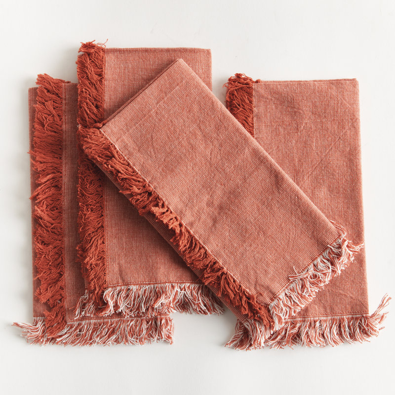 Ensemble de 4 serviettes de table Aura, Rouge