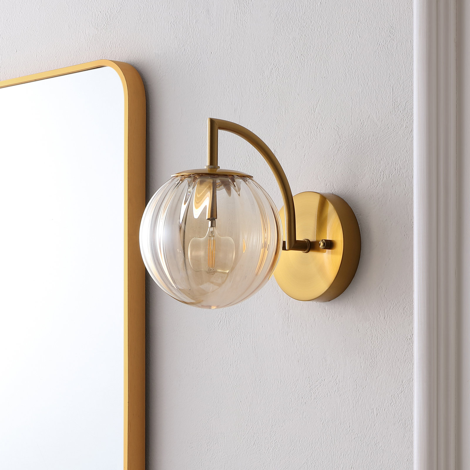 Finlay 2-Light Armed Sconce, Amber