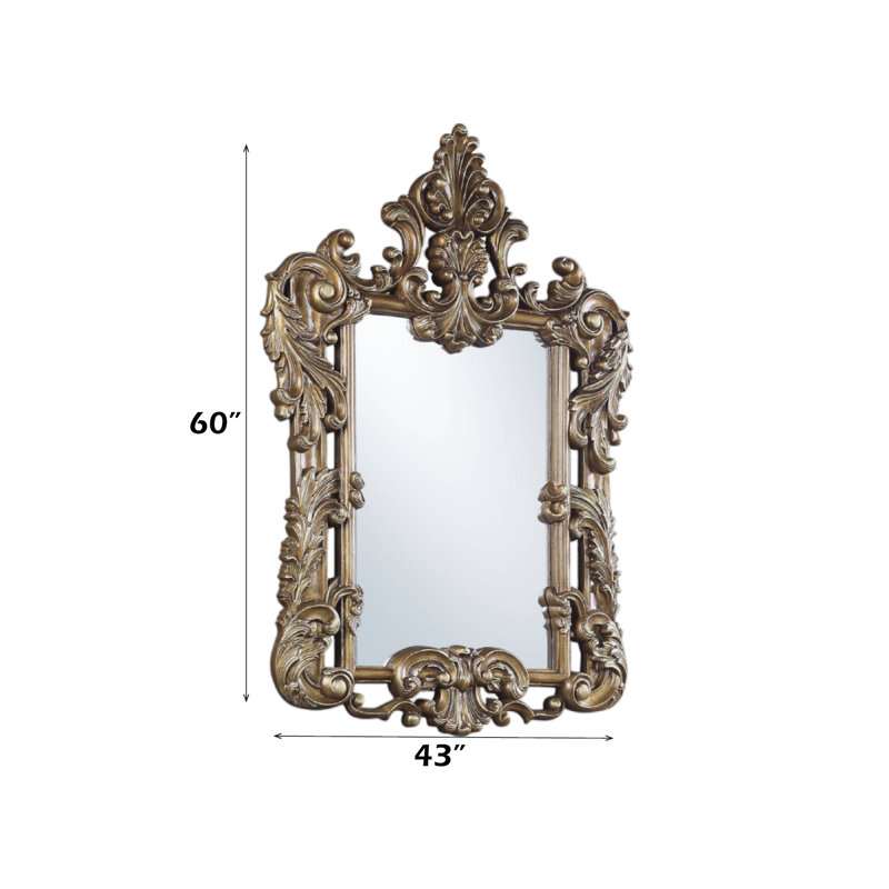 Miroir à finition brune et dorée Constantine (miroir inclus seulement)