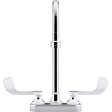 Triton Bowe 1.0 GPM Centerset Bathroom Sink Faucet with Laminar Flow, Gooseneck Spout and Wristblade Handles, Drain Not Included