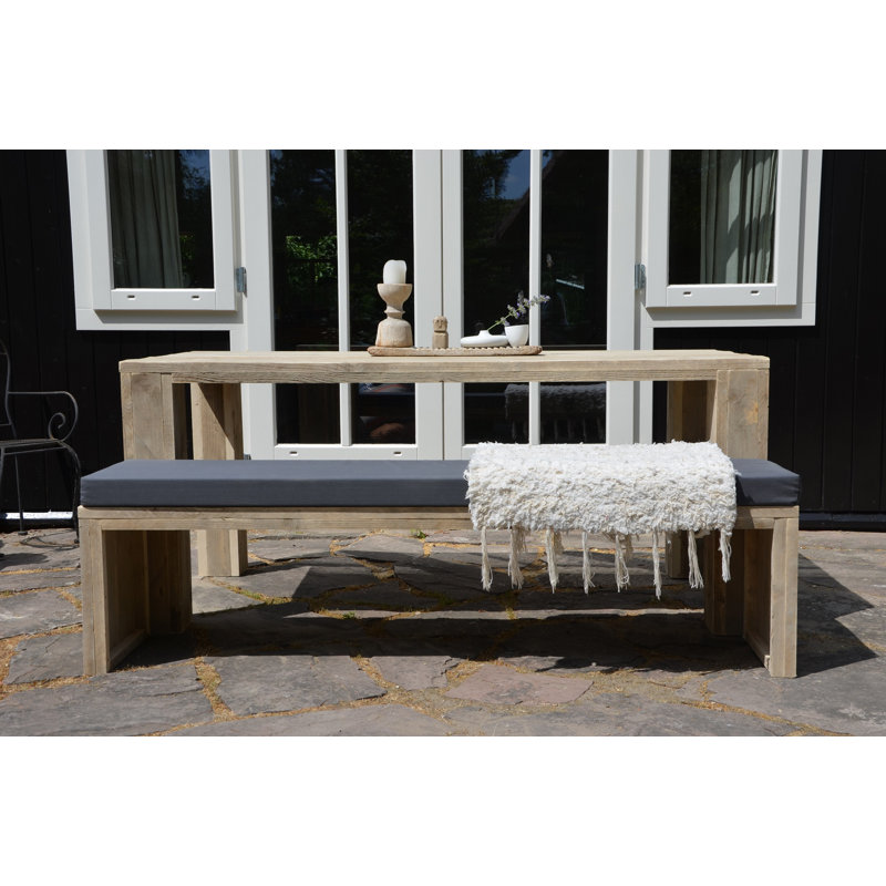 Murray Solid Wood Outdoor Bench, 50 cm H x 140 cm W x 38 cm D