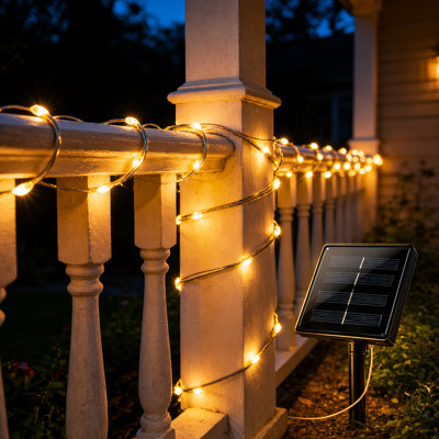 72 ft Solar Powered 200 LED String Light with 8 Modes Holiday Decorations Outdoor Waterproof Light