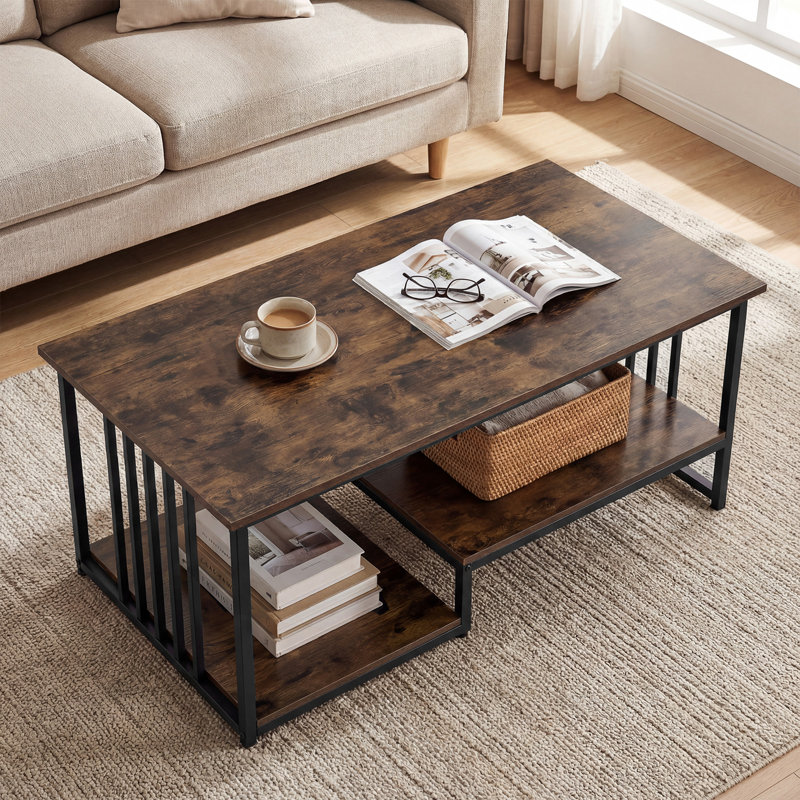 Coffee Table with Storage, Brown